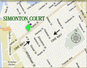 Map of Simonton Court in Old Town Key West