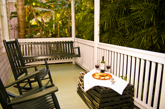 Porch of Ginger Cottage at Simonton Court Key West