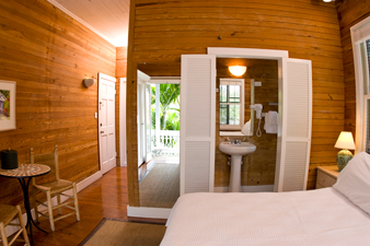 Bedroom of Periwinkle Room Simonton Court Key West