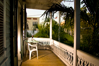 Balcony of Periwinkle Room, Simonton Court Key West