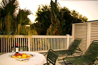 Private Deck of Orange Blossom Room, Simonton Court Key West