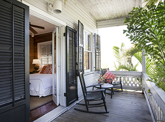 Balcony of Periwinkle Room, Simonton Court Key West