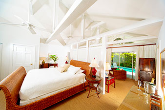 Bedroom in Hibiscus Room at Simonton Court Key West
