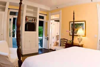 Bedroom of Orchid Room at Simonton Court Key West