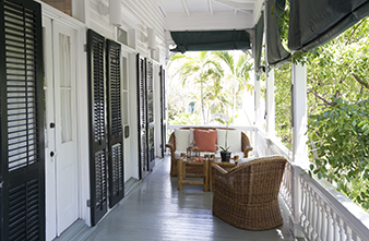 Front Porch of Orchid Room, Simonton Court Key West